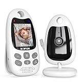 Babyphone mit Kamera Tragbares Vox-Funktion Temperatursensor Nachtsicht-Video-Babyfon 2,4 Ghz, BOIFUN Intelligentes Standby Baby monitor Gegensprechanlage Schlaflieder Lange Akkulaufzeit