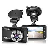 ORSKEY Dashcam Auto 1080P Full HD Autokamera DVR Dashboard Kamera Videorecorder Auto Kamera vorne Dashcam für Autos 170 Weitwinkel WDR mit 3.0' LCD Display Nachtsicht Bewegungserkennung und G-Sensor