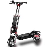 HWWH Elektro Scooter für Erwachsene E Scooter E Roller Klappbar Doppelmotor Doppelaufhängung 11 Zoll Offroad-Reifen 60 V 43Ah Lithiumbatterie 200kg Last