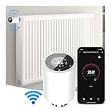 Heizkörperthermostat Smart, 4 Modi Zigbee Thermostat, Programmierbare Thermostate mit 6 Adapter & LCD-Anzeige, Kompatibel mit Alexa/Google Assistant（Professioneller Geräuscharmer）