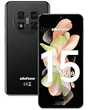 Ulefone Note 15 Handy Ohne Vertrag Günstig, Bis zu 5GB + 32GB/64 GB Erweiterbar Android 12 Smartphone 4000mAh Akku mit 8MP Kamera 6,22 Zoll HD+ 3 Slots/Face ID/GPS/WiFi/8,9 mm dick Schwarz