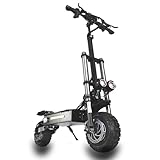 HWWH Elektro Roller Erwachsene E Scooter Offroad Elektroroller Klappbar 11Zoll All Terrain Vakuumreifen Schneller Doppelmotor 60V 40Ah Lithiumbatterie 100 km Akkulaufzeit