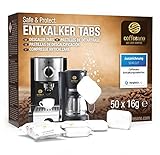 Coffeeano 50 Entkalkungstabletten für Kaffeevollautomaten und Kaffeemaschinen. Entkalkungs-Tabs für Delonghi, Siemens, EQ-Serie, Jura, Krups, Bosch, Miele, Melitta, WMF uvm.